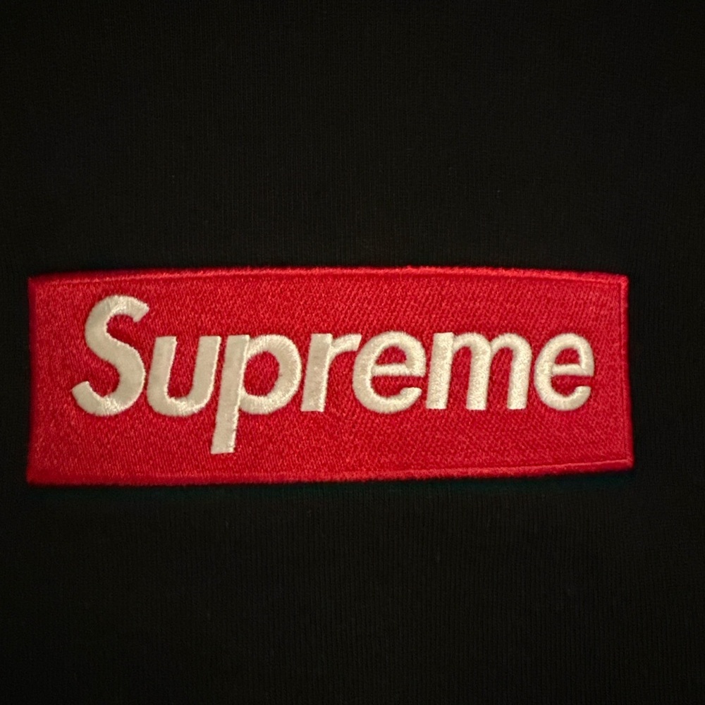 Supreme Black Sweatshirt with Red Logo - Picture 2 of 6